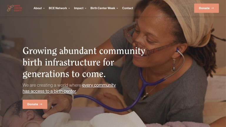 birth center equity bipoc website