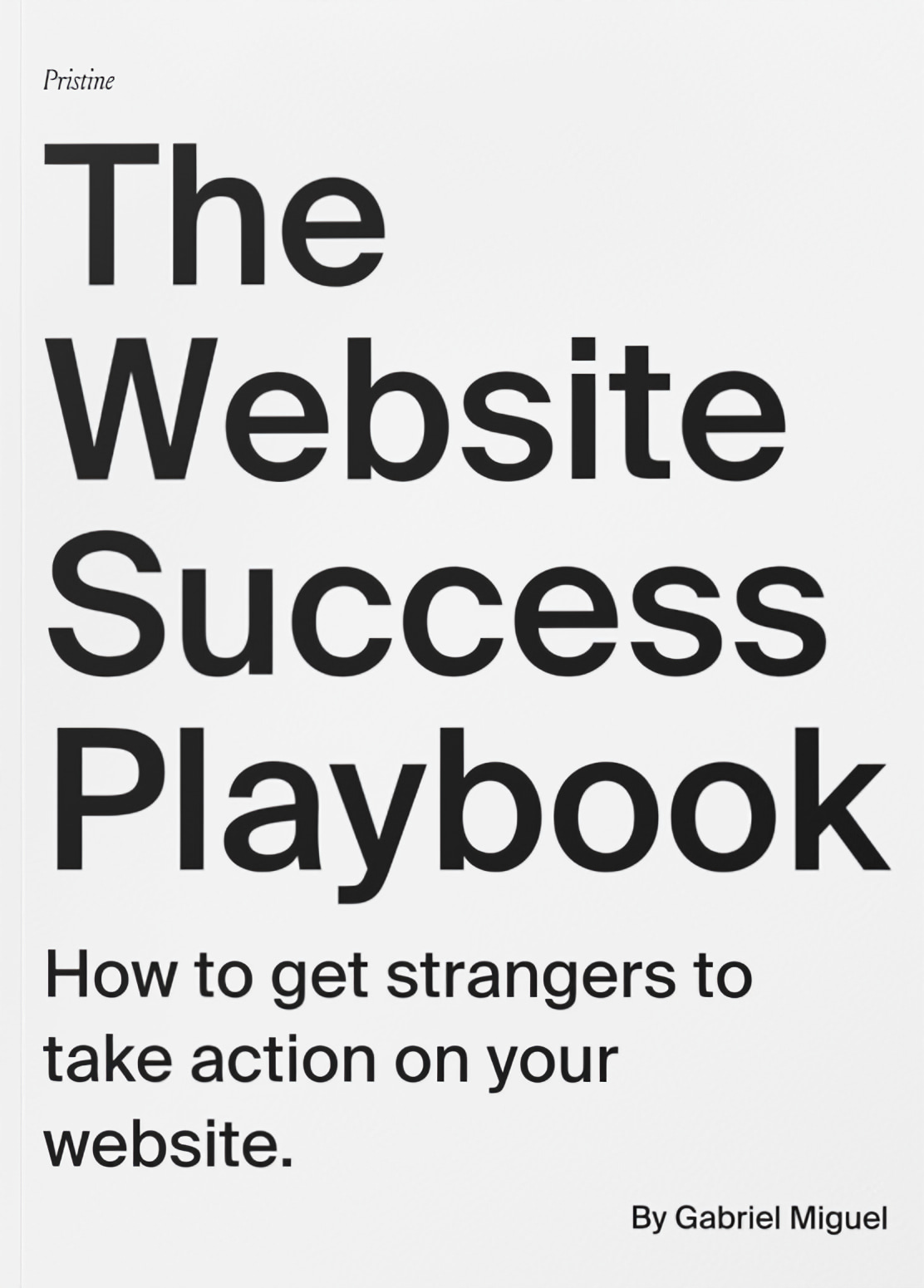 cover of the website success playbook ebook by gabriel miguel pristine